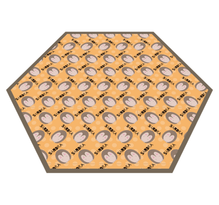 Personalized Hearts custom floor mat - TenStickers