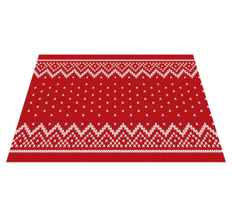 Festive Knit Pattern christmas rug - TenStickers