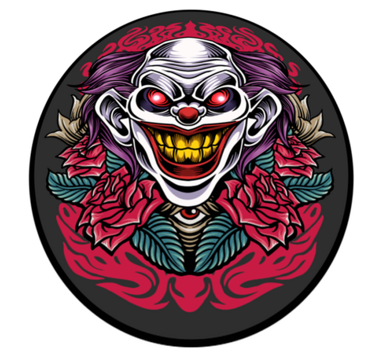 Clown Illustration halloween rugs - TenStickers