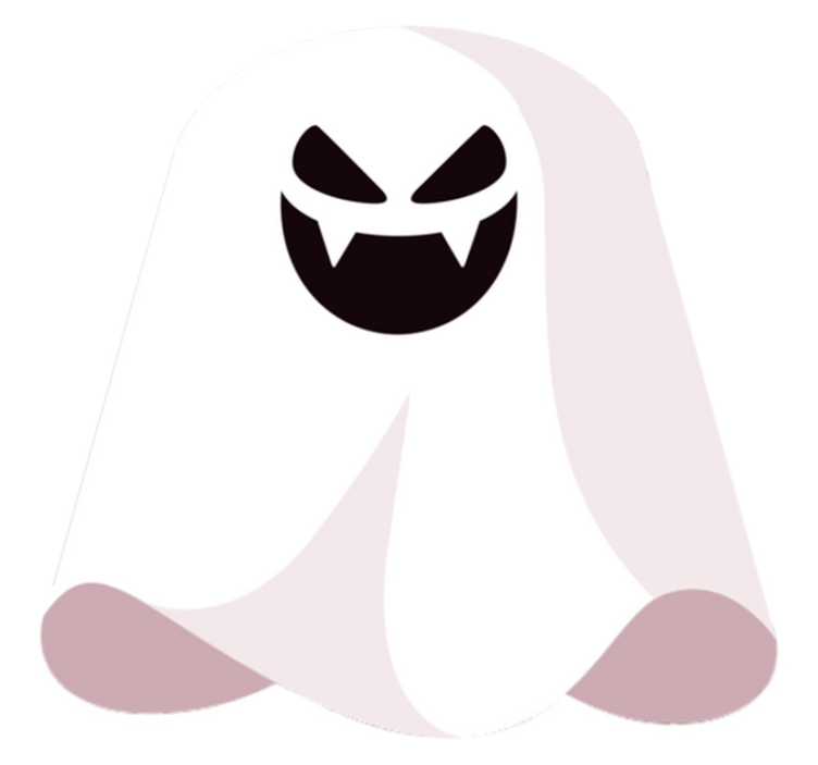 Monochrome Ghost halloween rugs - TenStickers