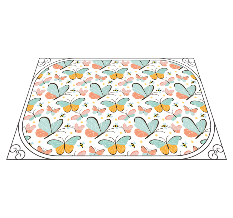Butterfly Playground kids carpet - TenStickers