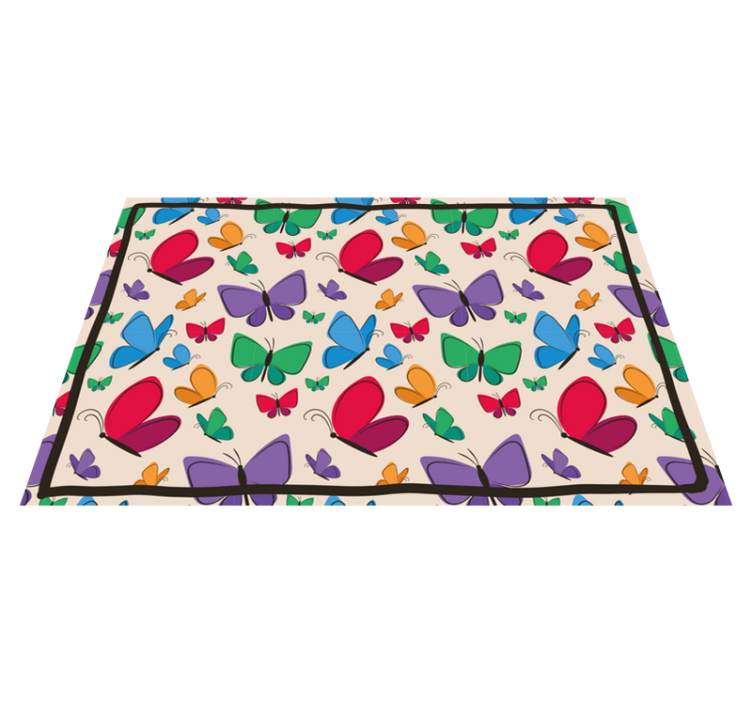 Butterfly Abundance floral rug - TenStickers