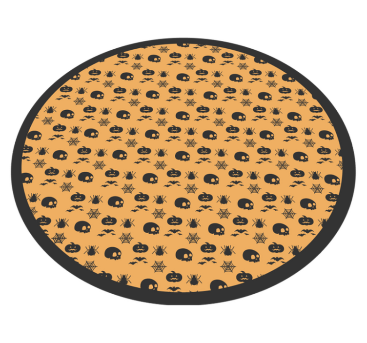 Spooky Circular Pattern halloween rugs - TenStickers