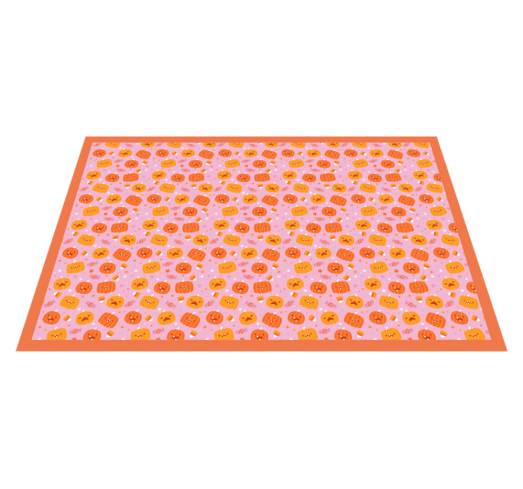Pumpkin Motif Spread halloween rugs - TenStickers