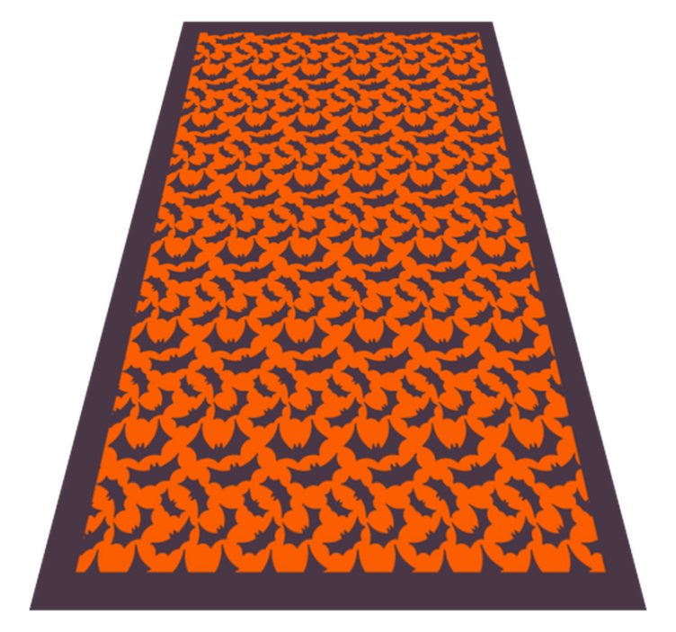 Ornate Feline Motif animal print rug - TenStickers
