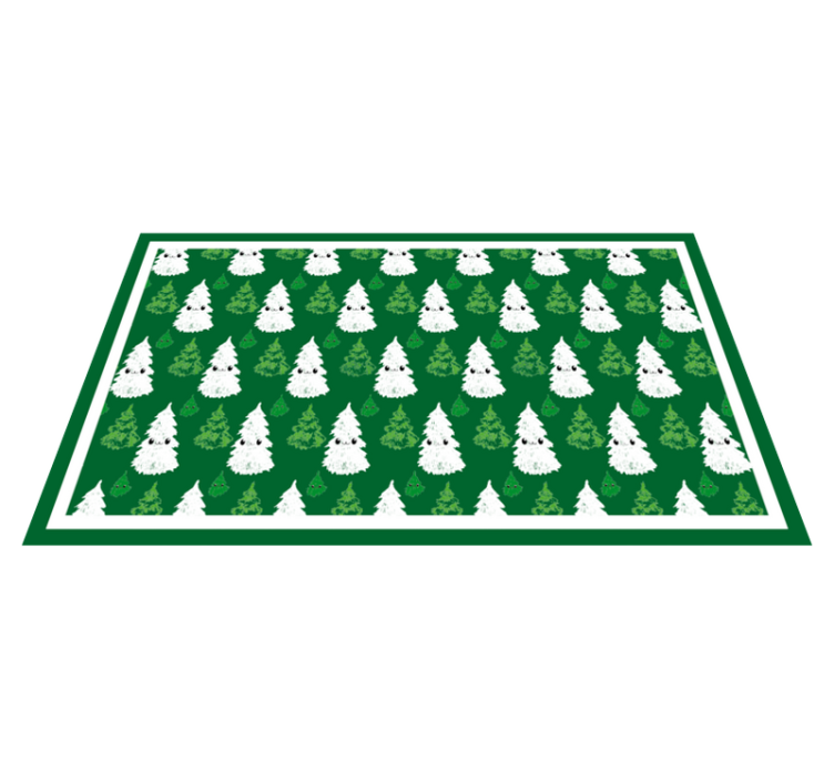 Festive Fir Motif christmas rug - TenStickers