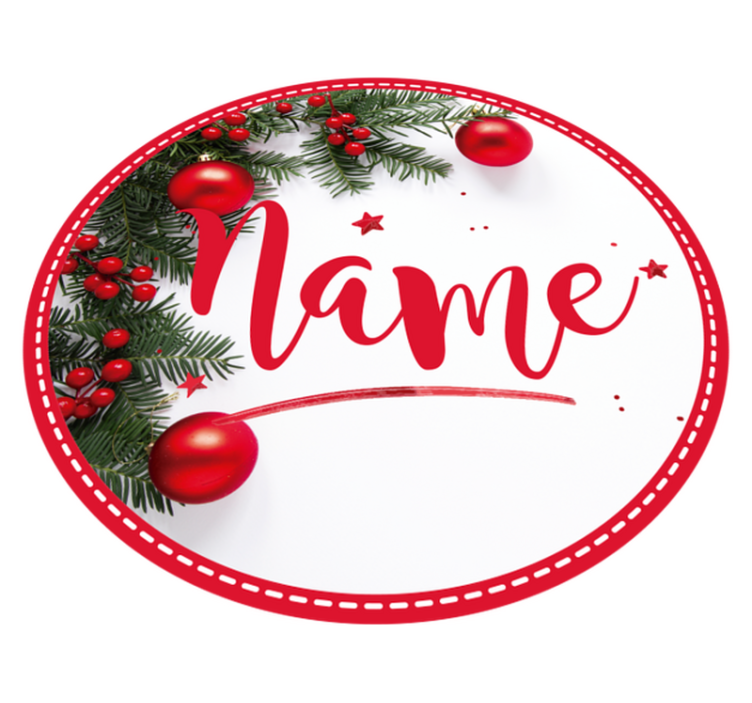merry christmas personalised name - TenStickers
