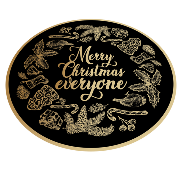 Festive Holiday Greeting christmas rug - TenStickers