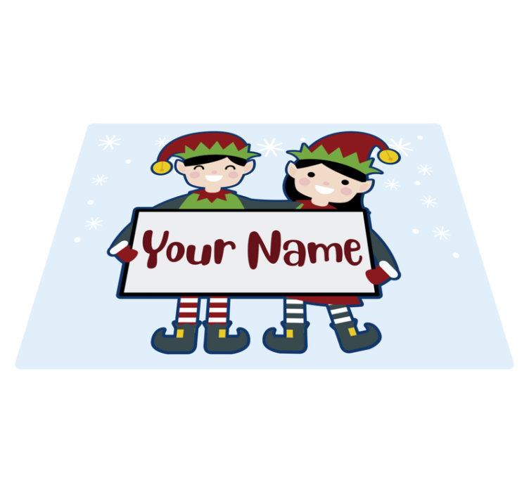 Personalized Elves custom floor mat - TenStickers