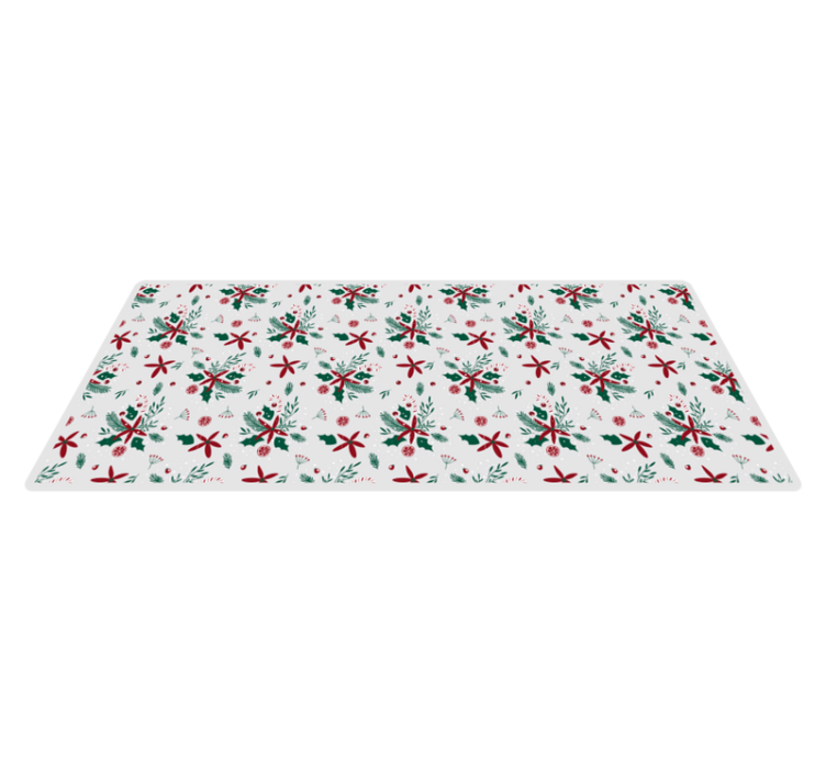 Holiday Foliage Pattern christmas rug - TenStickers