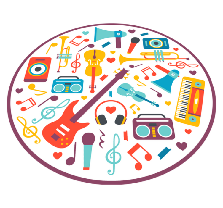 Musical Playtime Circle kids rug - TenStickers