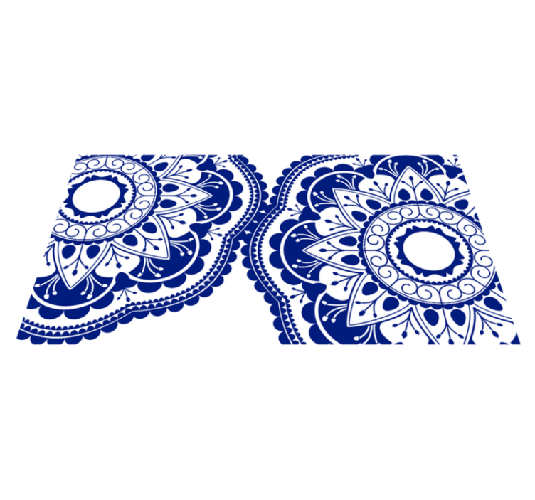 Mandala rug in navy design - TenStickers