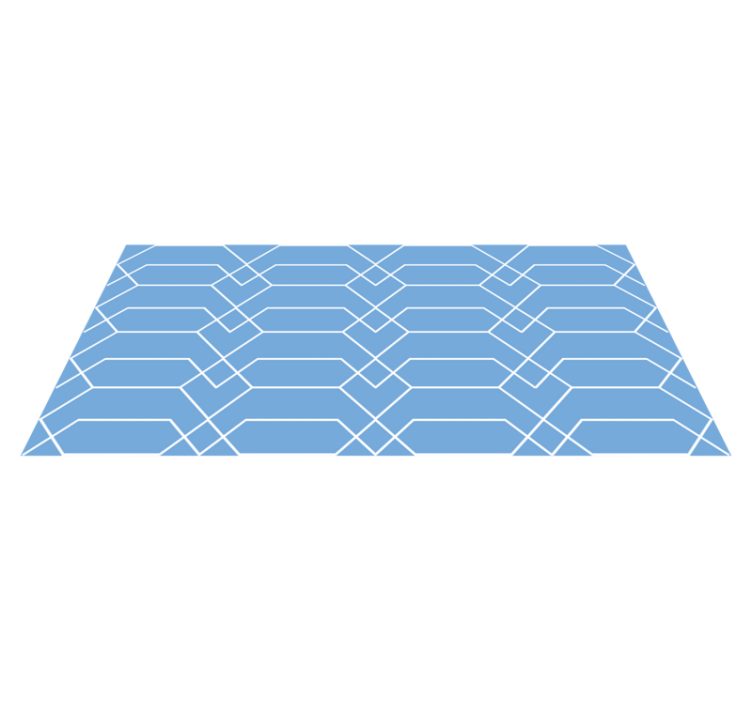 Abstract Blue Stripes geometric rug - TenStickers