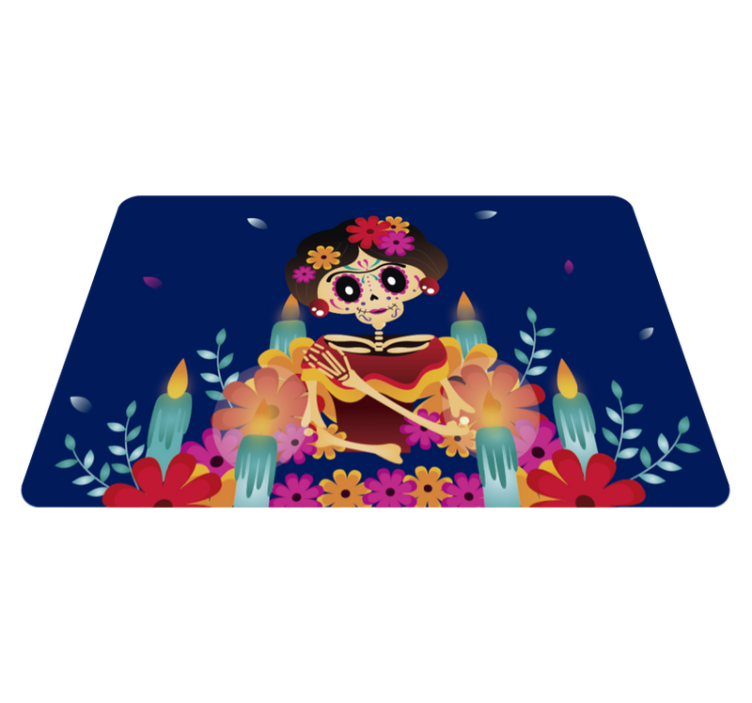 Festive Skeleton halloween rugs - TenStickers