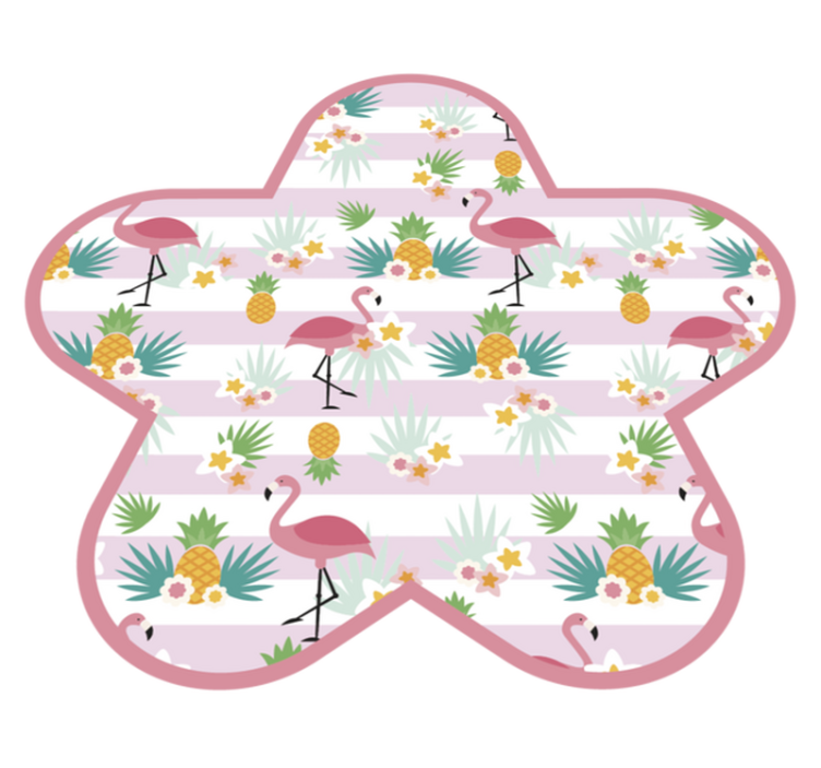 Flamingo Playtime nursery rug - TenStickers