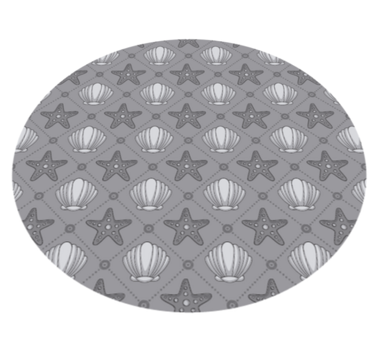 Seashell Starfish Pattern animal print rug - TenStickers