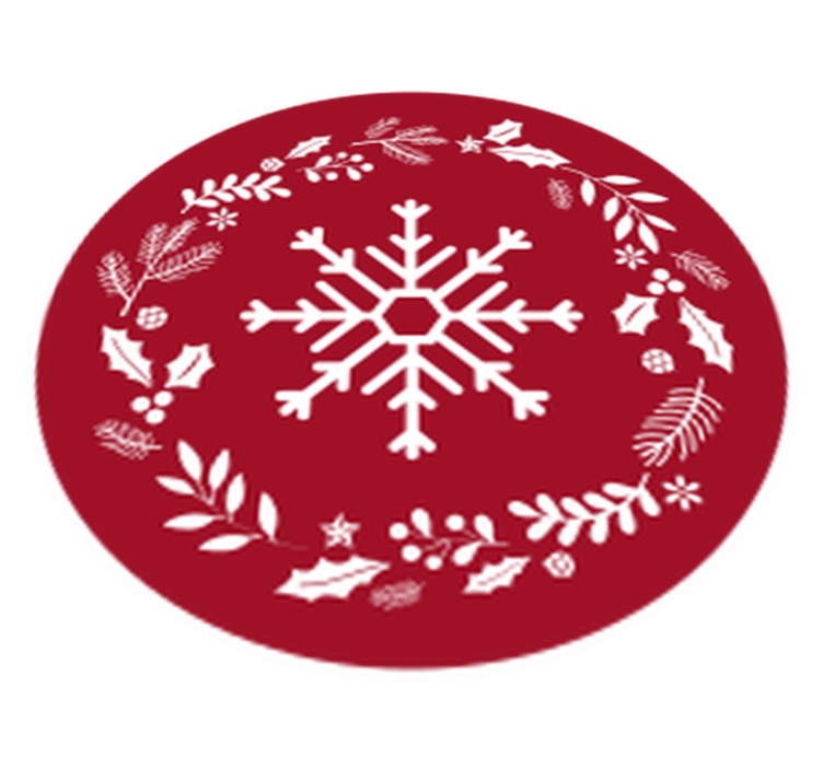 Seasonal Snowflake christmas rug - TenStickers