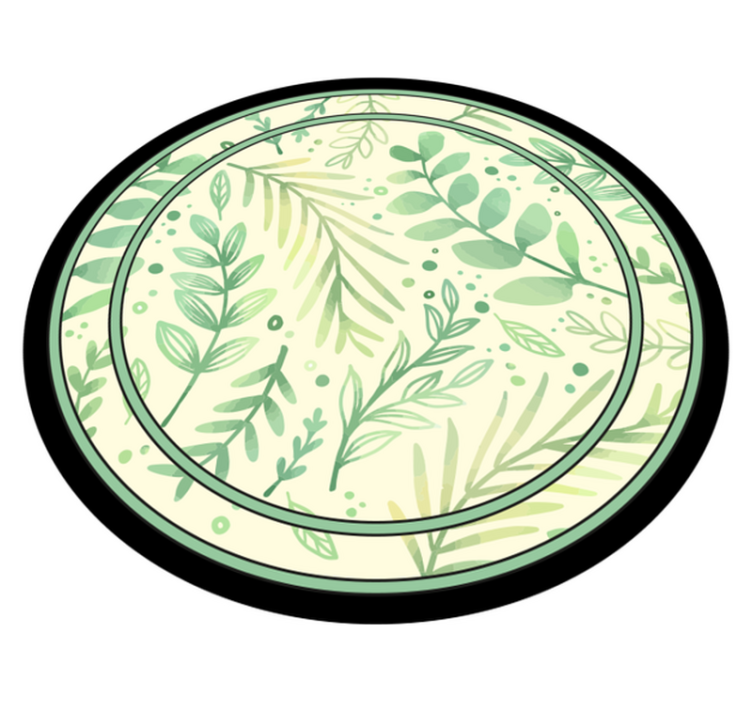 Botanical Motif Accent floral rug - TenStickers