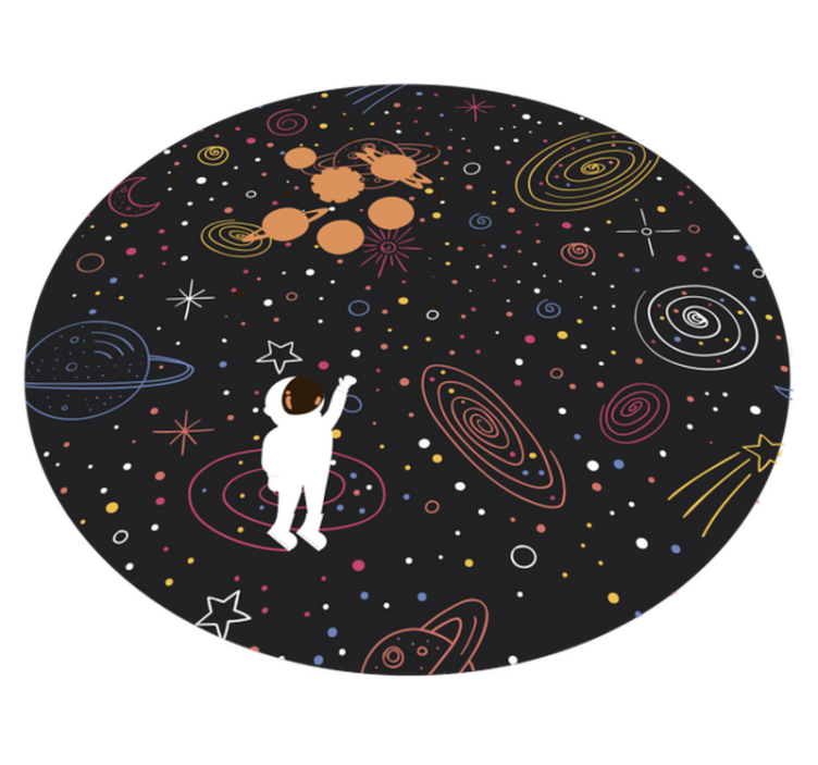 Space Exploration Motif kids carpet - TenStickers
