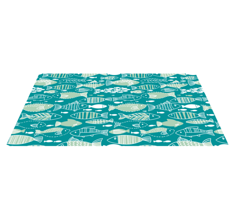 Abstract Aquarium animal rug - TenStickers