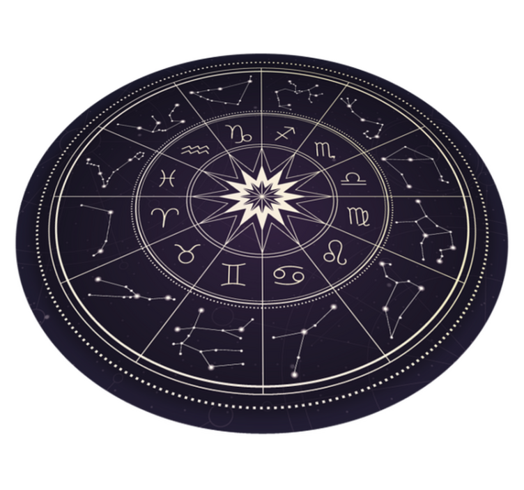 Astrological Compass circular rug - TenStickers