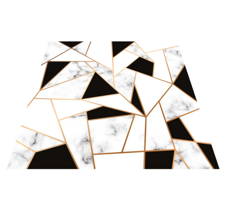 elegant black and white texture modern rug - TenStickers