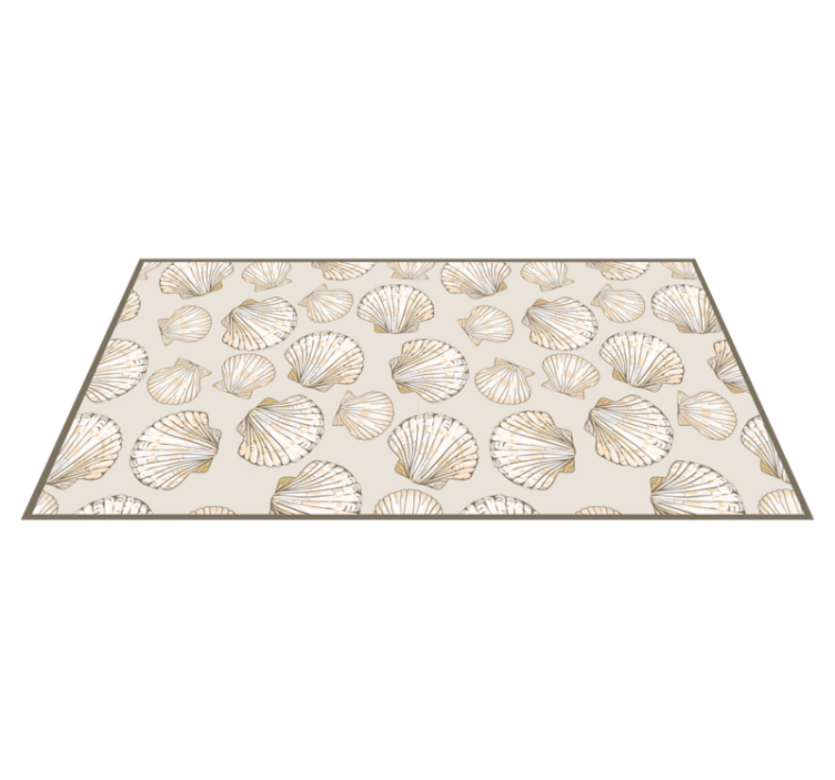 Gilded Seashells floral rug - TenStickers