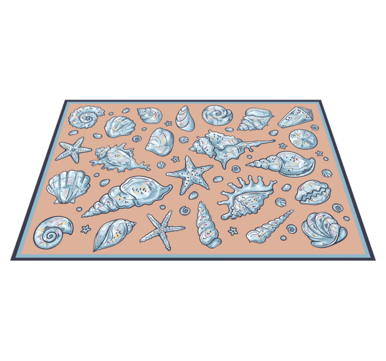 Seashell Illustrations nature rug - TenStickers
