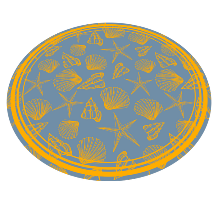 Marine Motif Circle animal mat - TenStickers