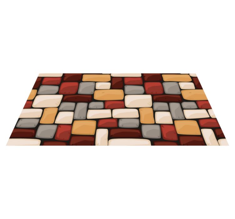 Mosaic Surface Mixture texture rug - TenStickers