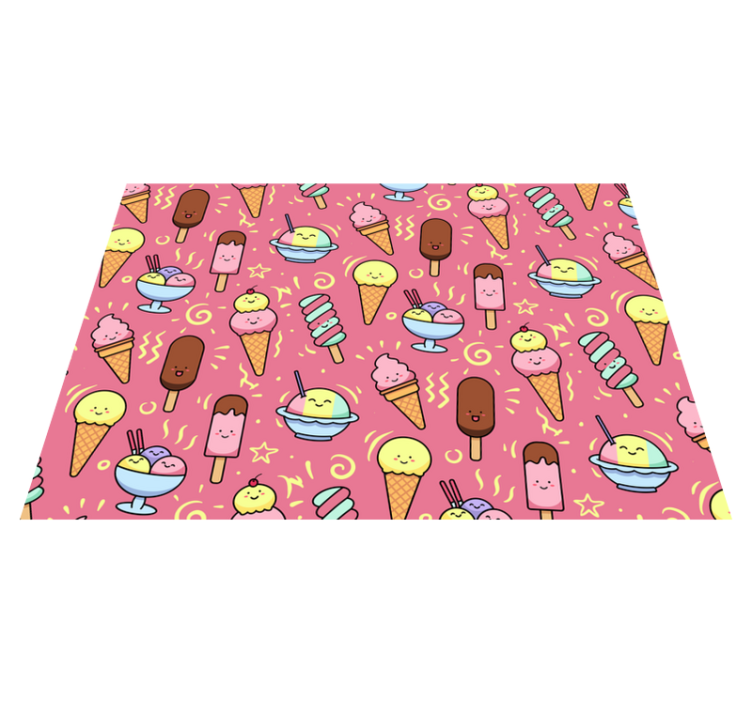 Playful Dessert Pattern kids carpet - TenStickers