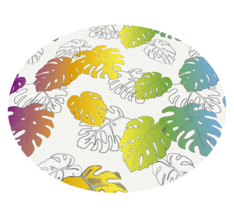 Tropical Monstera Delight floral rug - TenStickers