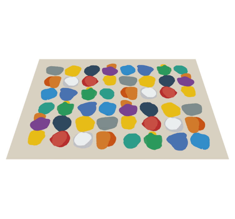 Colorful Pebble Shapes kids rug - TenStickers