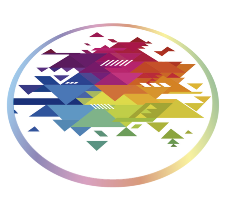 Colorful Geometric Shapes geometric rug - TenStickers