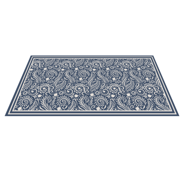 Ornate Floral Design kitchen mat - TenStickers