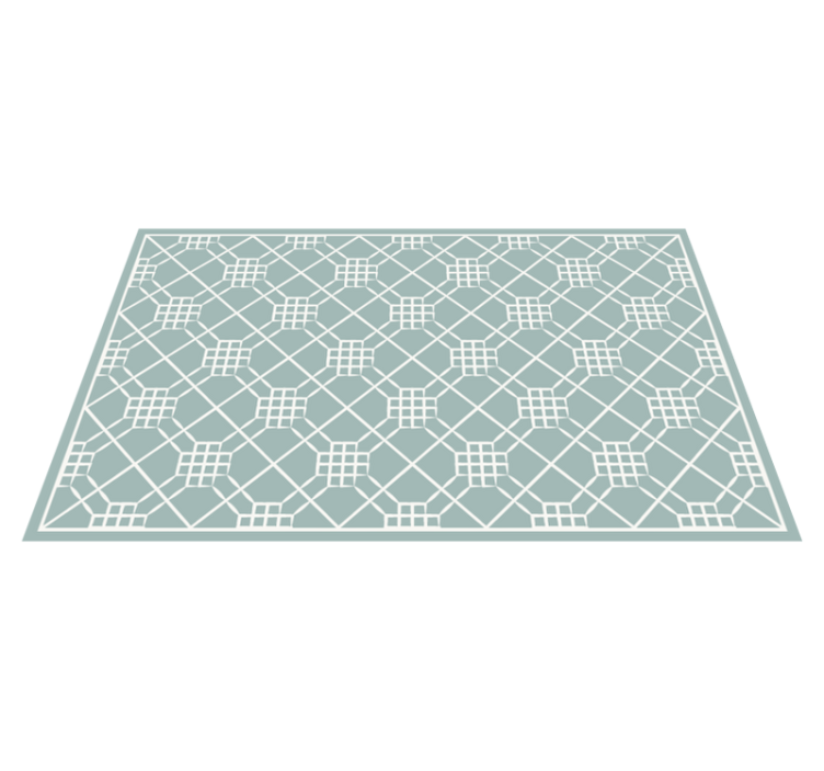 irregular geometry tile vinyl rug - TenStickers