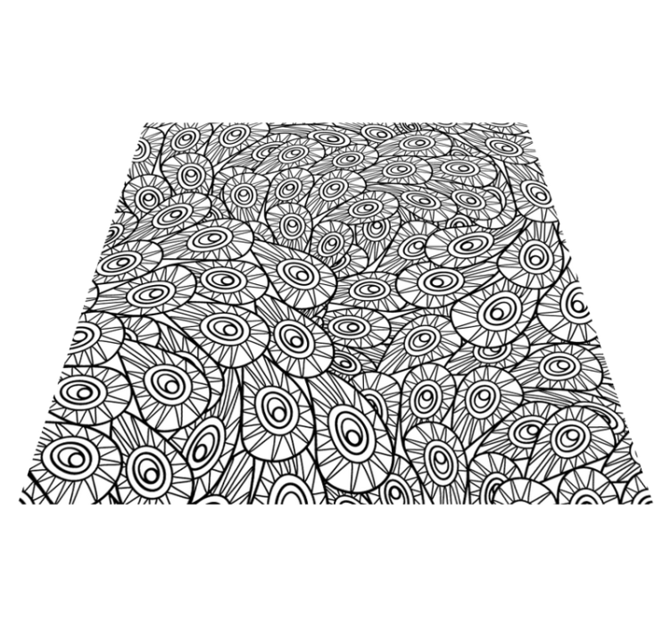 Peacock Feather Pattern mandala rug - TenStickers