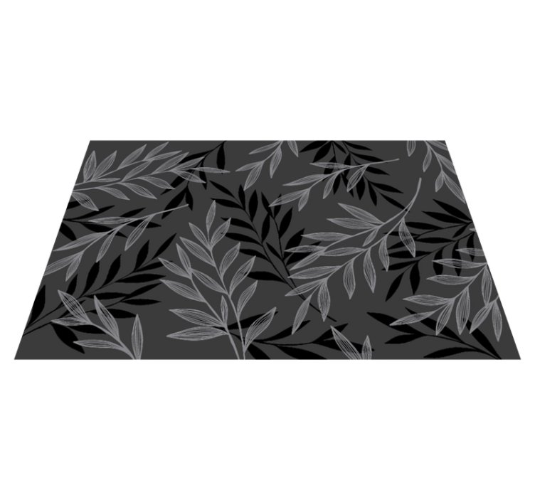 Leafy Silhouette floral rug - TenStickers