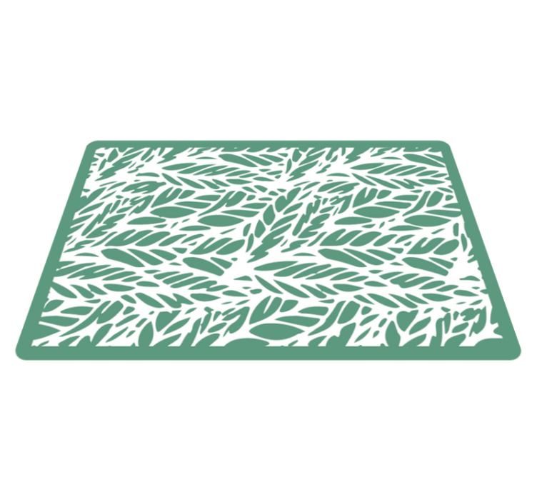 Leafy Elegance floral rug - TenStickers