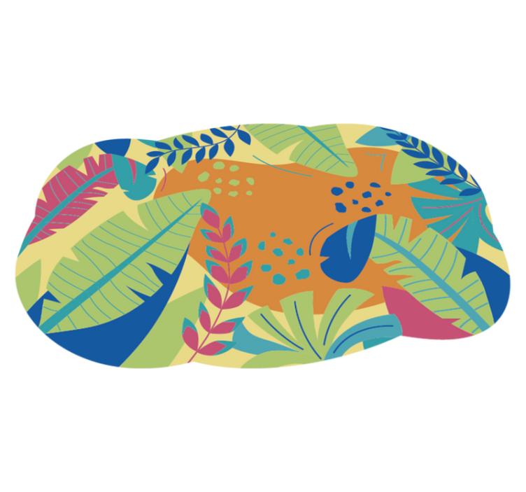 Tropical Foliage Motif nature rug - TenStickers