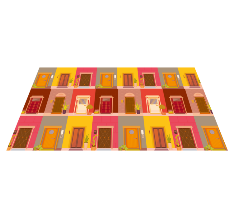 Colorful Doorway Pattern minimalistic rug - TenStickers
