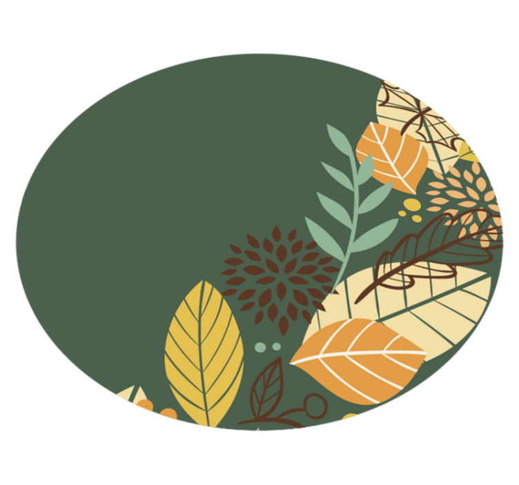 Autumn leaves floral vinyl rug - TenStickers