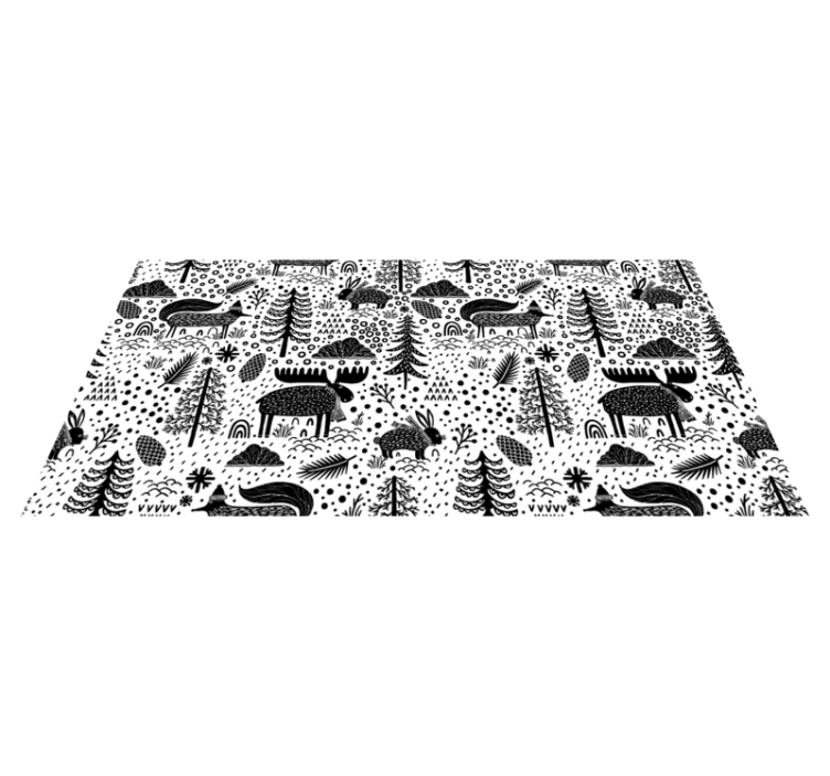 Scandinavian Fauna kids rug - TenStickers
