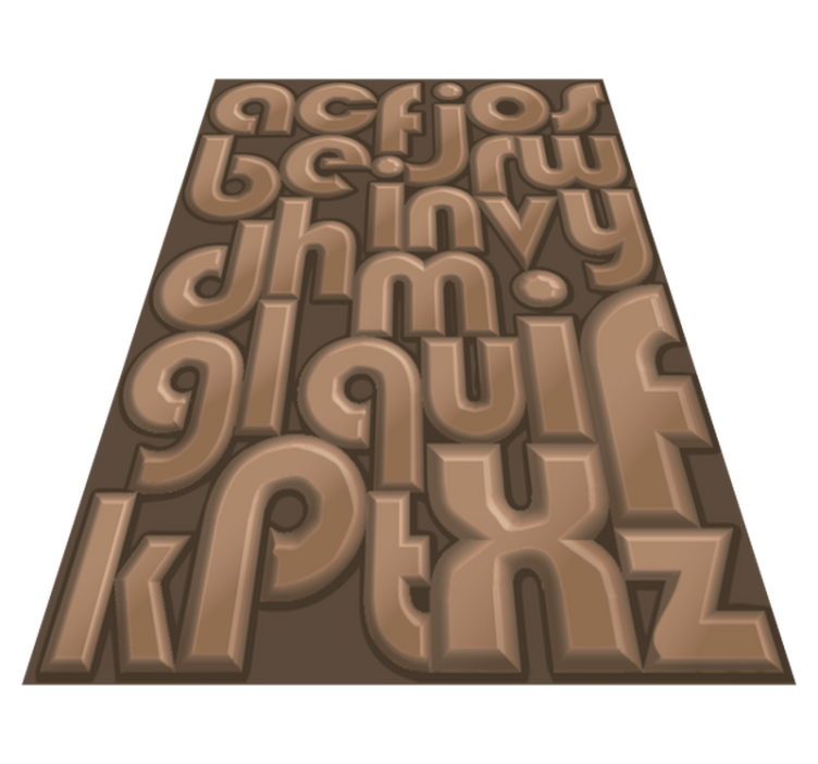 Chocolate Alphabet abc carpet - TenStickers