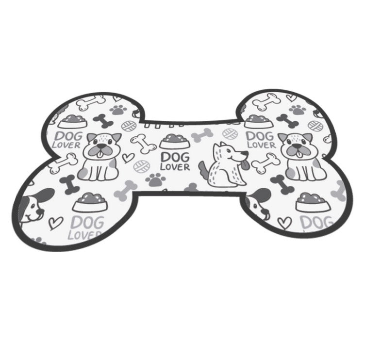 Puppy Playfulness animal mat - TenStickers