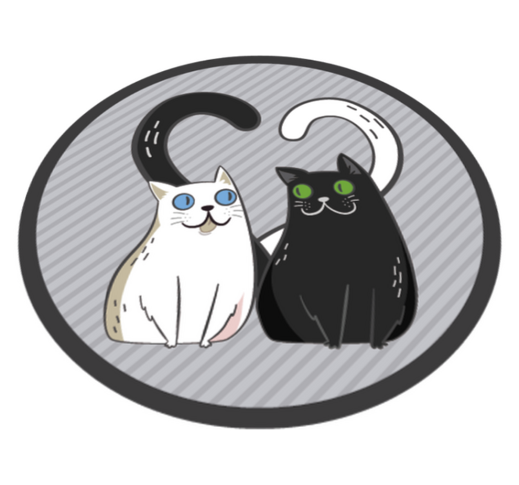 Cuddly Felines animal mat - TenStickers