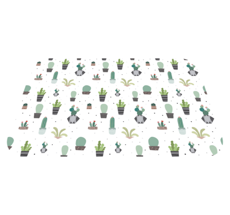 Cactus Pattern floral rug - TenStickers