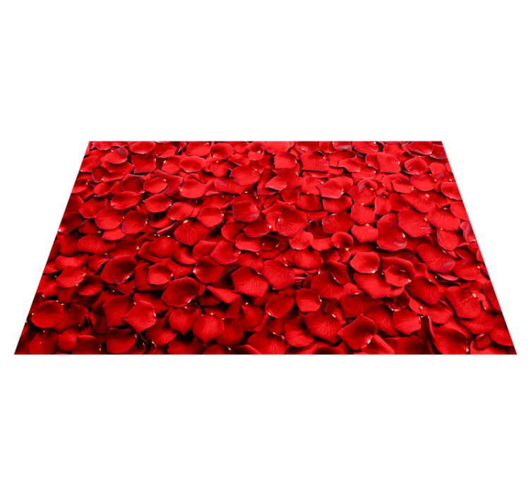 Red Petal Array floral rug - TenStickers