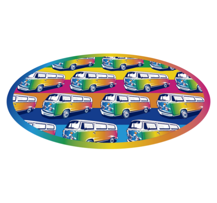 Retro Vehicle Parade kids rug - TenStickers