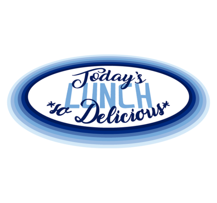 Lunch So Delicious quote rug - TenStickers